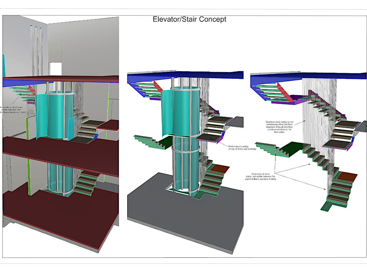 Sausalito Elevator-Steel Stairs System